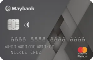 Maybank Platinum Mastercard Design PNG image