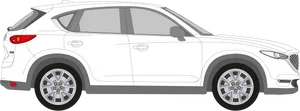 Mazda C X5 Side View Vector Illustration PNG