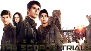 Maze Runner The Scorch Trials Movie Promo PNG image