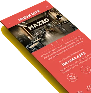 Mazzo Restaurant Flyer Design PNG image