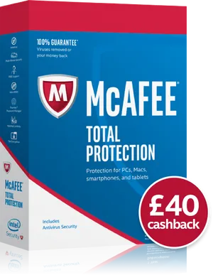 Mc Afee Total Protection Antivirus Software Discount Offer PNG image