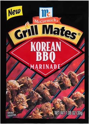 Mc Cormick Grill Mates Korean B B Q Marinade Packet PNG image