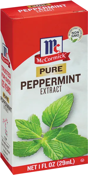 Mc Cormick Peppermint Extract Packaging PNG image
