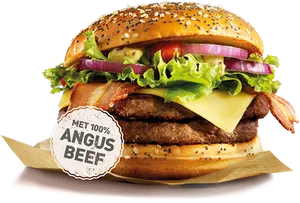 Mc Donalds Angus Beef Burger PNG image