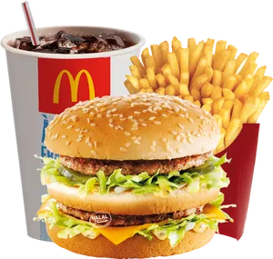 Mc Donalds Big Mac Meal PNG image