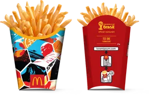 Mc Donalds F I F A World Cup Fries Packaging PNG image