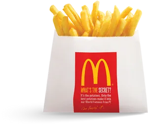 Mc Donalds Famous Fries Packaging PNG image