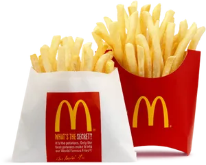 Mc Donalds Famous Fries PNG image