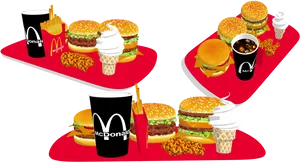 Mc Donalds Food Items Collage PNG image