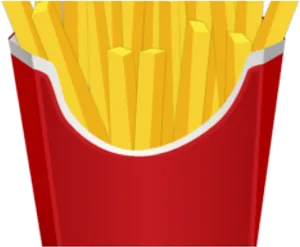 Mc Donalds French Fries Cartoon PNG image