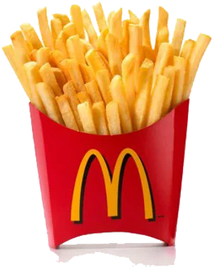 Mc Donalds French Fries Red Container PNG image