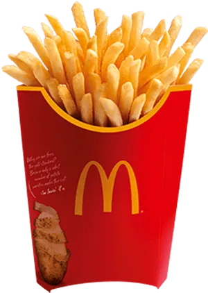 Mc Donalds French Fries Red Container PNG image