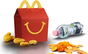 Mc Donalds Happy Mealwith Nuggetsand Sides PNG