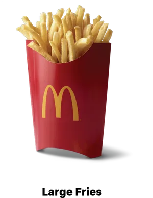 Mc Donalds Large French Fries PNG image