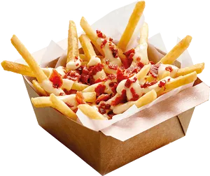 Mc Donalds Loaded Frieswith Toppings PNG image