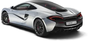 Mc Laren570 G T Silver Sports Car PNG image