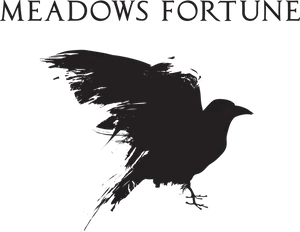 Meadows Fortune Black Bird Silhouette PNG image