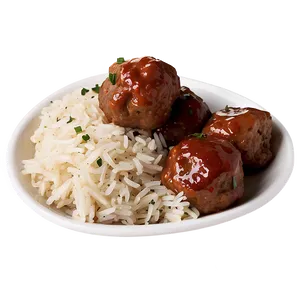 Meatball And Rice Combo PNG 06242024