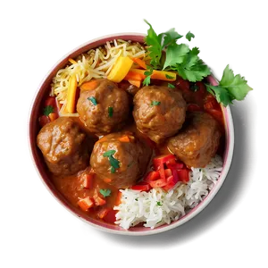 Meatball Curry Feast PNG Mkh PNG