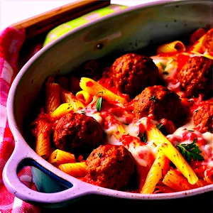 Meatball Pasta Bake Png 27 PNG image