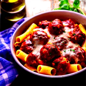 Meatball Pasta Bake Png Hhm PNG image