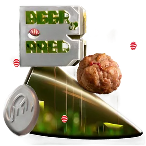 Meatball Pinball Machine Art PNG image