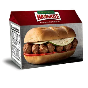 Meatball Sub Sandwich Packaging PNG