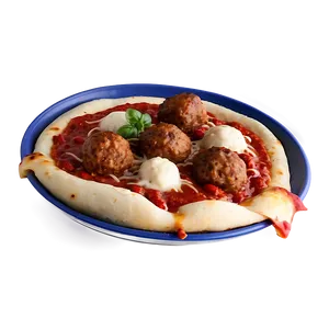 Meatball Topped Pizza PNG 06242024 PNG