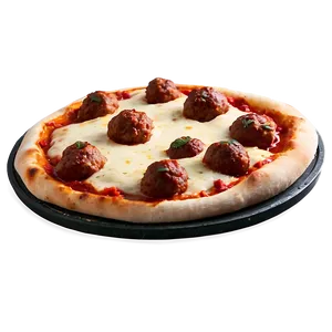 Meatball Topped Pizza PNG Qrs83 PNG