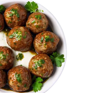 Meatball With Chimichurri Sauce PNG 06242024 PNG