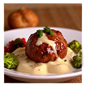 Meatball With Cream Sauce PNG Bta47 PNG