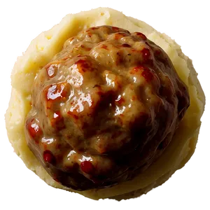 Meatball With Mashed Potatoes PNG Adv75 PNG