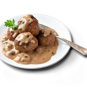 Meatball With Mushroom Gravy PNG 29 PNG