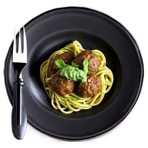 Meatball With Pesto Pasta PNG 06242024 PNG
