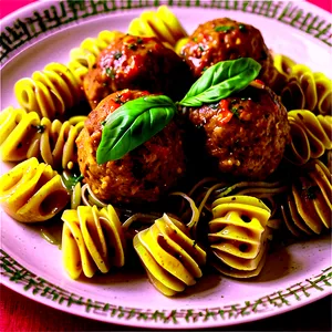 Meatball With Pesto Pasta PNG 47 PNG