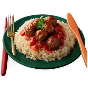 Meatballswith Riceand Tomato Sauce