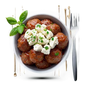 Meatballswith Ricottaand Basil PNG