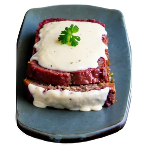 Meatloaf With Creamy Topping PNG Cws PNG