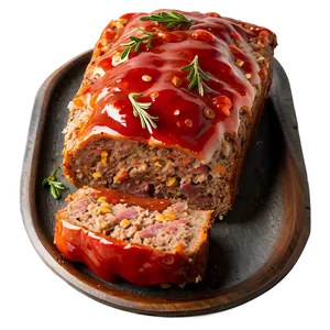 Meatloaf With Spicy Glaze PNG Cty60 PNG