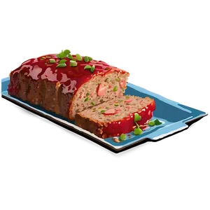 Meatloaf With Tangy Sauce PNG 06272024