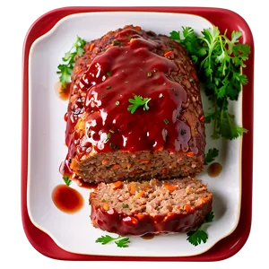 Meatloaf With Tangy Sauce PNG Lkk