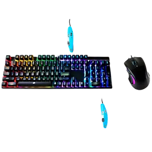 Mechanical Keyboard And Rgb Mouse Png Sqy PNG image