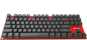Mechanical Keyboard Red Base PNG image