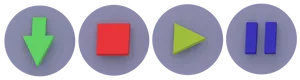 Media Control Icons Set PNG image