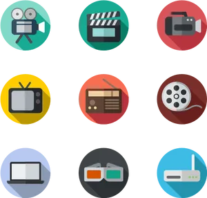 Media Icons Collection PNG image