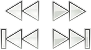 Media Playback Buttons Set PNG image