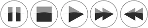 Media Playback Controls Icons PNG