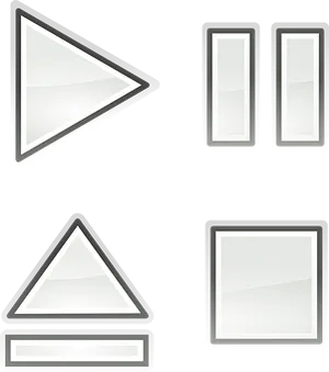 Media Player Buttons Vector PNG image