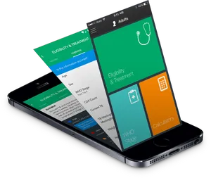 Medical App Interfaceon Smartphones PNG image