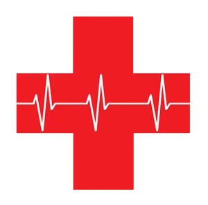 Medical Cross Heartbeat Symbol PNG image